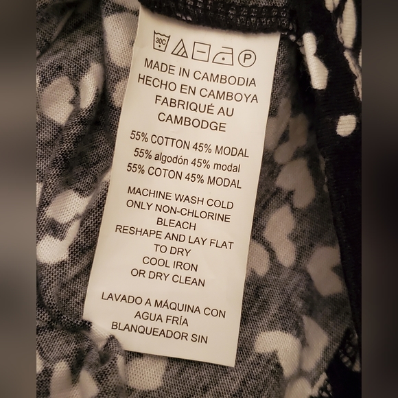 MICHAEL KORS Top Blouse Black & White Size M - Picture 6 of 6